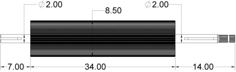 Horning® 106-tooth Heat Treated Straight Tooth Roll — RAUTO1800HT4F