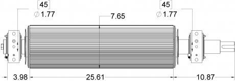 Horning® 108-tooth Chrome Coated Fibertech Chevron Roll — RMCCMFTCB45R