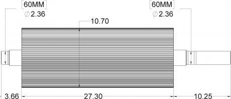 Horning® 110-tooth Chrome Coated Fibertech Chevron Roll — RSHPM60FTC35