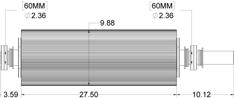 Horning® 124-tooth Chrome Coated Sawtooth Roll — RSHPM60CB4