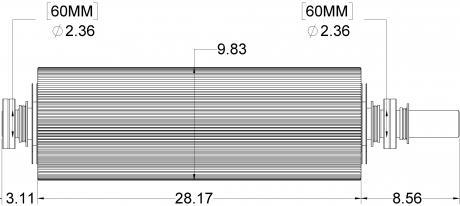 Horning® 138-tooth Chrome Coated Fibertech Chevron Roll — RS8600FTCB45
